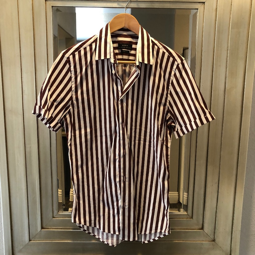 Men's Zara striped button down